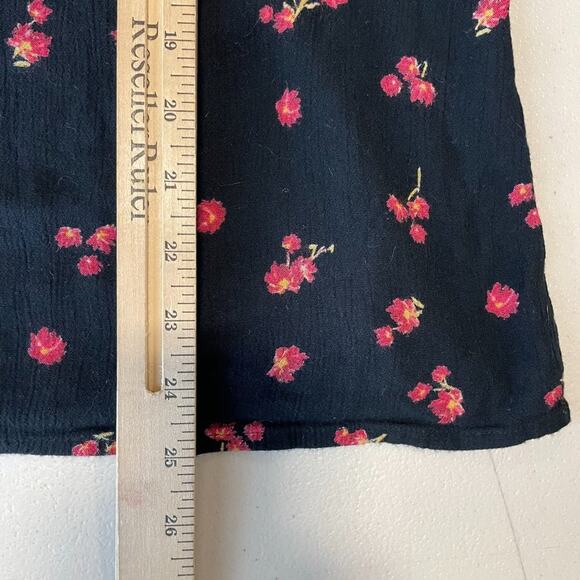 Billabong Floral Boho Top Size Large Black‎ - Picture 11 of 11